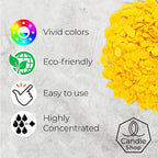 Bright Yellow Candle Dye 2oz for Soy Candle Making – Highly Concentrated Candle Wax Dyes – Candle Shop Premium Color Dye Chips for Soy Wax, Beeswax, Paraffin