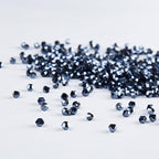 1100PCS 4mm Bicone Crystal Glass Beads for Jewelry Making, Sparkling Mini Beads for Suncatchers, DIY Bracelets & Craft Projects (Navy Blue)