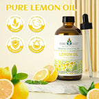 EVOKE OCCU Lemon Essential Oil for Cleansing Skin Home Diffuser Massage - 4 FL Oz