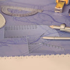 Copkim 2 Pack Boxed Bag Making Template Acrylic Template Patchwork Ruler Sewing Tools Set for Beginners Curve Notion Bag Zip Pocket DIY Sewing