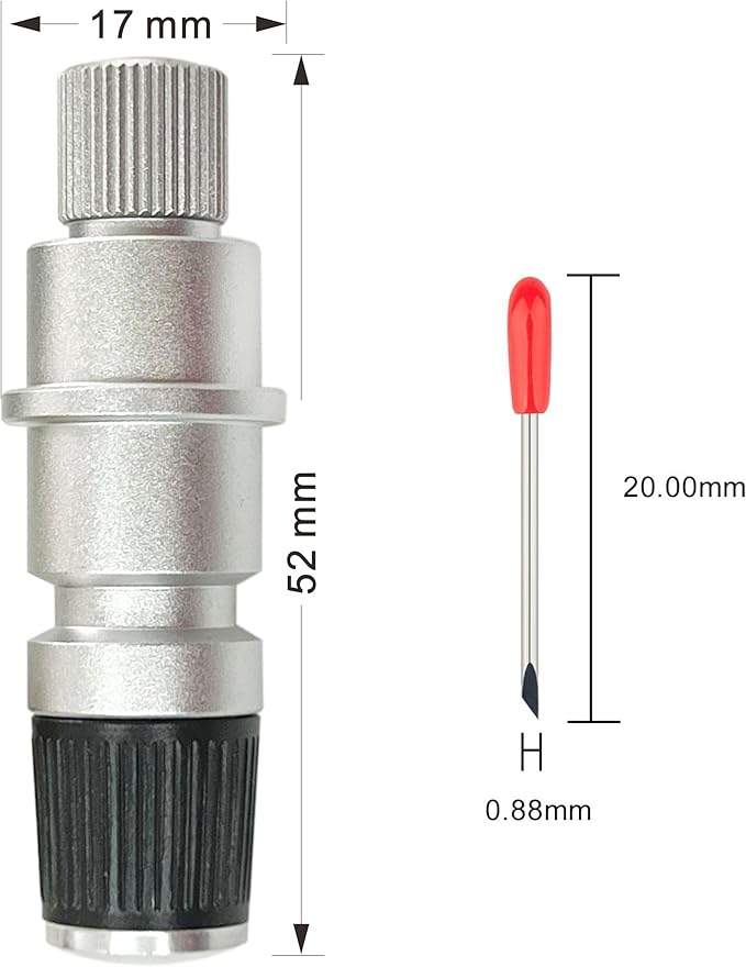 CB09 for Silhouette Cameo Engraving Tip & Cuttering Holder Tool, 2 Vinyl Fabric Cutting Blade and 7 Lovely Blank Tags, For Use in Silhouette Cameo 1 2 3 4/Portrait/Curio/Graphtec 6000/ Plotter