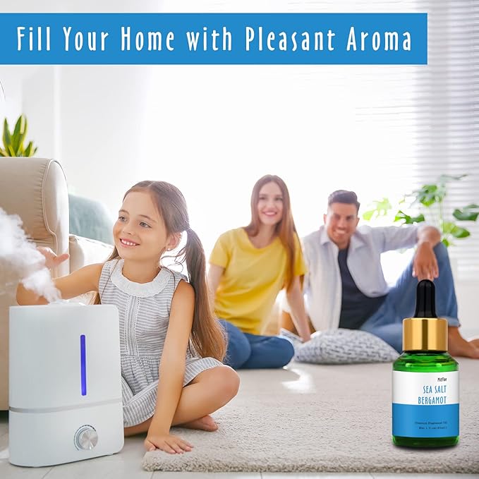 Sea Salt Bergamot Fragrance Oil, MitFlor Single Scented Oil, Large Size Premium Grade Fragrance Oil for Soap & Candle Making, Aromatherapy Oil, Fresh Summer Scent for Home Fragrance, 30ml