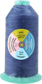 Mandala Crafts Bonded Nylon Thread Airforce Blue Heavy Duty Sewing Threads - 1250 YDs Size 138 420D T135 Tex 135 Thread for Leather Jeans Weaving Outdoor Marine Upholstery Threads