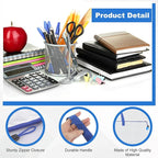 JMIATRY 10 PCS Plastic Art Portfolio Bag 18 x 24 Inch Art Portfolios Folder Case Blue Art Poster Storage Bag Container for Poster, Scrapbook, Keepsake and Bulletin Board