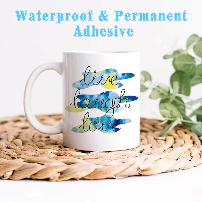 Blue Tie Dye Permanent Vinyl Roll, 12"x8ft, Clouds Pattern, for Mugs Decors, Cricut/Silhoutte Cameo Compatible