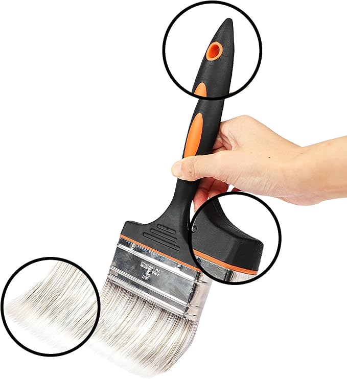 4 Inch Large Artist Flat Paint Brush Wide Wall Art Paint Brush for Gesso, Varnishes, Acrylic Painting, Watercolor, Wood, Wall, Furniture