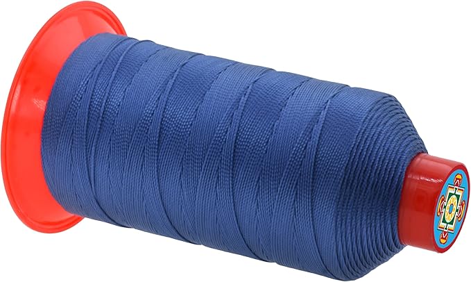 Mandala Crafts Bonded Nylon Thread Denim Heavy Duty Sewing Threads - 800 YDs Size 277 840D T270 Tex 270 Thread for Leather Jeans Weaving Outdoor Marine Upholstery Threads
