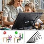 Rechargeable A3 Light Pad With Padded Case For Diamond Painting,Tracing Light Box with Stand/Clip/Magnet,3 Colors and 6 Levels of Brightness light board for Artists,Drawing,Sketching,Animation,Tracing