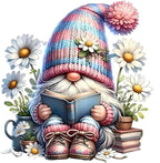 Gnome Cross Stitch Kits for Beginners Adults, Patterns Dimensions Needlepoint Art Crafts,Counted Cross Stitch Kits Embroidery Kits for Beginners Adults for Home Decor 13.8x13.8 inch