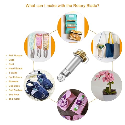 Maker Rotary Blade for Maker 4/3/Maker, Aosry Rotary Blade + Drive Housing for Cutting Bamboo Fabric, Canvas, Chiffon, Cotton, Denim, Felt, Fleece, Gauze, Silk, Lycra, Microfiber, Nylon