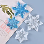 5 Pack Snowflake Molds Snowflake Resin Mold - Resin Casting Silicone Molds for Home Decor & Candle Making Wave Spiral Mold