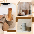 Baderke Cup Pottery Molds, Create Pottery Mug Vases, Cup Molds Crockery Shaping Tool, Assist in Hand Building Crockery Mugs for DIY Ceramic Cup Mug Vase Making(3 1/4'', 17-18 oz)