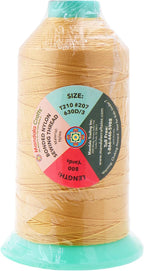 Mandala Crafts Bonded Nylon Thread Blonde Heavy Duty Sewing Threads - 800 YDs Size 207 630D T210 Tex 210 Thread for Leather Jeans Weaving Outdoor Marine Upholstery Threads