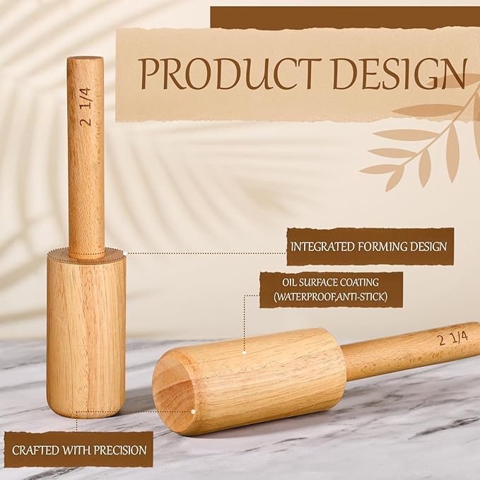 Baderke Cup Pottery Molds, Create Pottery Mug Vases, Cup Molds Crockery Shaping Tool, Assist in Hand Building Crockery Mugs for DIY Ceramic Cup Mug Vase Making(2 1/4'', 9-10 oz)