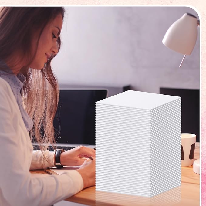 100 Pcs Mini Painting Canvas Panels Art Painting Canvases Panels Cotton Blank White Small Canvas Acid Free Boards for Watercolor Acrylic Oil Paint(4 x 4 Inch)