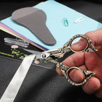 Precision Embroidery Scissors – 4.6in Vintage Classic Straight Pointed Shears, Sharp Stainless Steel Small Detail Thread Snips for Needle Craft, Sewing, Decoupage, Yarn, Fabric – with Pouch