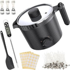 venpow Candle Wax Melter with Pour Spout, Candle Making Kit for Adult Beginners, for Candle Making, Set Includes Wax Melting Pot, Stirring Spoon, Thermometer, Wick, Wick Sticker and Centering Device