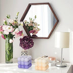 Konrisa Cube Candle Molds, 6 Cavity 3D Bubble Silicone Molds for Candles Making, Cake Mold for Baking Chocolate Dessert Mousse Cake Ice Cream and Making Soap Wax