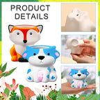 Hushee 12 Sets DIY Ceramic Succulent Pots Ready to Paint Animal Planters Unpainted Plant Flower Pots Bulk with Drainage Hole and Bisque Paint for Kids Adults Craft Christmas