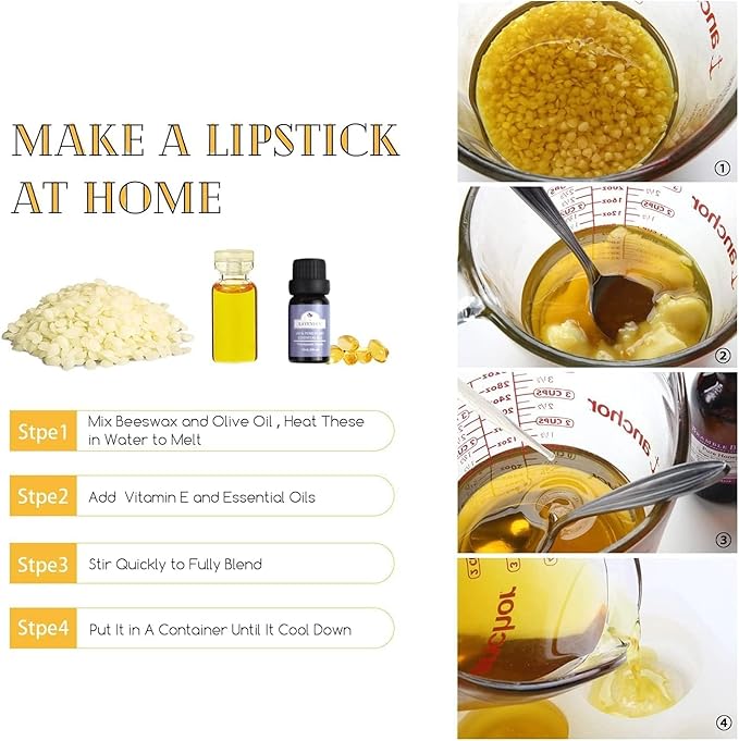 Natural Yellow Beeswax Granules (10-Pound) | Unrefined Pure Material for DIY Projects | Candle Making, Skin Care, Lip Balm, Soap Base | Organic Beeswax Pellets