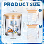 10 Pcs Hanukkah Glass Candle Jars Empty Containers Bulk 7 oz Chanukah Menorah Star David Dreidel Glass Jars with Cork Lids Tins for Candle Making Storing Biscuits Party Favors