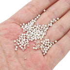 Silver Plated Round Spacer Beads 2.5mm 500pcs for Jewelry Making Findings Non Tarnish