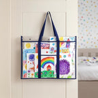 SHENLIU 4 Pack Large Poster Storage Bag, 31.5 ×25.5" Bulletin Board Holder Art Portfolio Container Art PVC Folder with Pocket Transparent Chart Storage Box for Teacher Classroom Organization