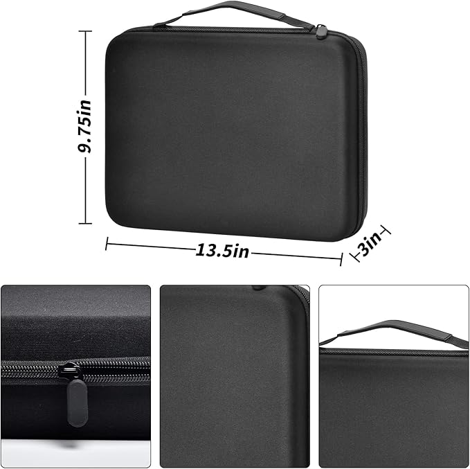 Model Paint Storage Case for Testors Paint Set, Paints Organizer Carrying Bag Holds 60 Bottles with 9 Fine Detail Miniatures Brushes, Enamel Container, Drawing Ink Holder- Box Only (Black)