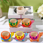 Pasimy 6 Set DIY Ceramic Succulent Planter Pots Paint Your Own Flower Pots Craft Kit Unpainted Bisque Paintable Flowerpot with Brush Palette Ready to Paint for Family Activity Gift(Turtle)