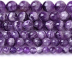 4MM 86PCS Purple Amethyst Dream Lace Beads Natural Quartz Crystal Stone Loose Beads for Jewelry Making DIY Bracelet Grade A+ 15 inches Strand