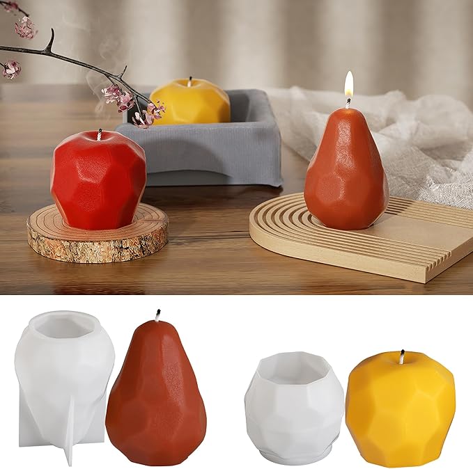 2 Pack Plant Round Jewelry Silicone Wave Spiral Candle Mold - Silicone Resin Casting Molds for Candle & Resin & Soap Craft Supplies