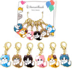 DoreenBeads Stitch Markers for Crocheting and Knitting, Alloy Enamel Crochet Marker Crochet Gifts for Knitting Weaving Sewing Accessories Quilting Jewelry Making