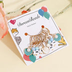 DoreenBeads Stitch Markers for Crocheting and Knitting, Alloy Enamel Crochet Marker Crochet Gifts for Knitting Weaving Sewing Accessories Quilting Jewelry Making