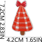 Christmas Tree Iron on Patches 12Pcs Chenille Embroidery Sew on Stickers Applique for DIY Crafts T Shirt Clothing Jackets Backpacks Jeans Party Decorations Accessories