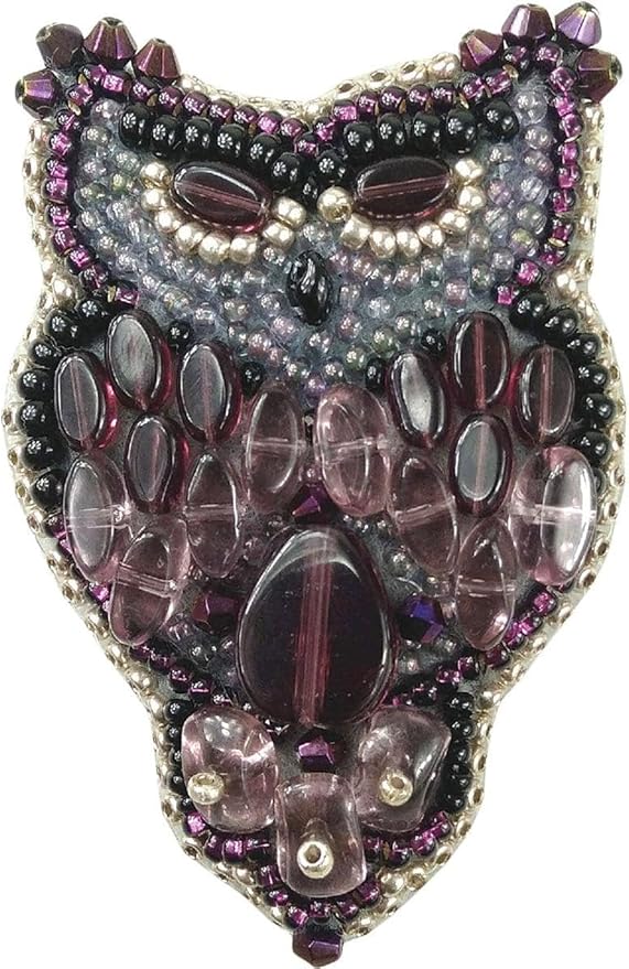 Crystal Art Beadwork kit for Creating Brooch BP-209C Owl
