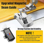 Upgraded Magnetic Seam Guide for Sewing Machine, Magnetic Sewing Guide with Clip, Adjustable Seam Guide, Multifunctional Hem Guide, Universal Sewing Machine Attachments, Sewing Supplies Accessories