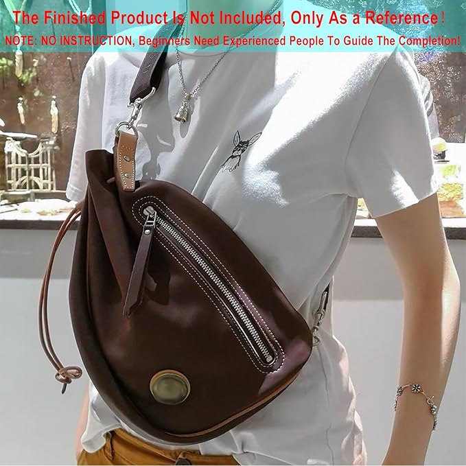 RIVEENY Sling Bag Acrylic Template,Leather Pattern Acrylic Leather Templates for Capacity Crossbody Backpack Casual Motorcycle Chest Bag (AAB-42)