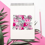 Pink Leopard Permanent Roll - 12'' x 8ft Smile Pink Face Permanent Vinyl Cow Print Adhesive Vinyl for Mugs Decors Self Adhesive