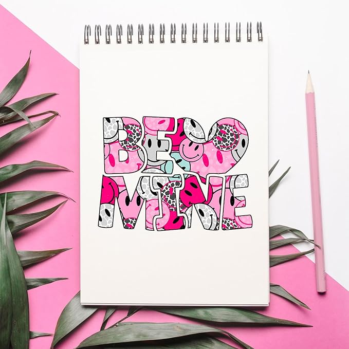 Pink Leopard Permanent Roll - 12'' x 8ft Smile Pink Face Permanent Vinyl Cow Print Adhesive Vinyl for Mugs Decors Self Adhesive