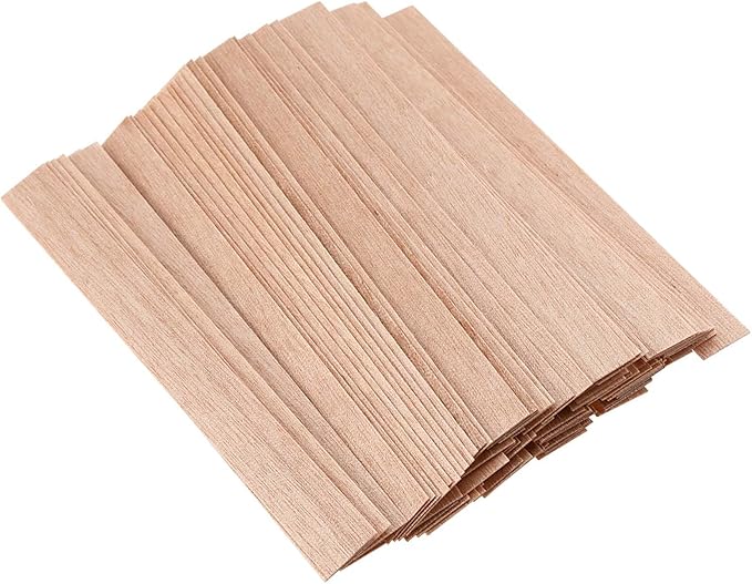 400 Pcs 0.5 × 5.1 Inches Wooden Candle Wicks, Crackling Wood Wicks with Iron Stand, Wood Wicks for Candles Making, DIY (200 Sets)
