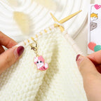 DoreenBeads Stitch Markers for Crocheting and Knitting, Alloy Enamel Crochet Marker Crochet Gifts for Knitting Weaving Sewing Accessories Quilting Jewelry Making