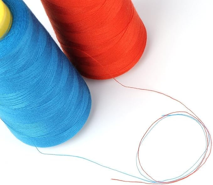 AK Trading 4-Pack Silver All Purpose Sewing Thread Cones (6000 Yards Each) of High Tensile Polyester Thread Spools for Sewing, Quilting, Serger Machines, Overlock, Merrow & Hand Embroidery.