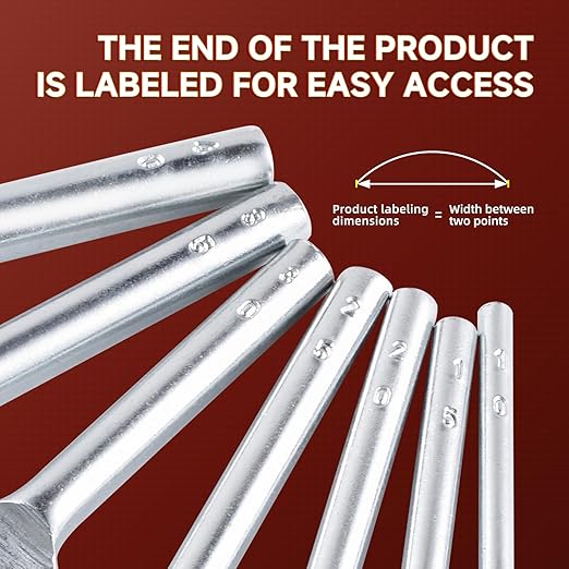 7Pcs Leather Craft Tools Precision Arc-Shaped Quarter Circle Punches Set & Edge Cutters for Belt, Wallet, and Bag Making (Sizes from 10mm to 40mm)