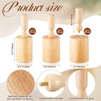 Juexica 3 Pcs Cup Pottery Molds 3.1'', 3.4'', 3.7'' Plaster Molds with 12 Pcs Mug Handle Forms Pottery Shaping Tool Wood Slump Press Mold 3 Sizes Clay Molds for DIY Pottery Cup Mug Art Making