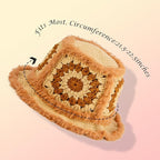 Noocro Crochet Kit for Beginners or Intermediate Level, Fuzzy Granny Square Bucket Hat, Step by Step Video Tutorial, Detailed Instruction Complete Kit Craft Supplies Holiday Gift