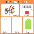 Spring Birds Diamond Painting Kits for Adults, DIY Pendant Diamond Art Kits for Beginners, 5D Special Shape Full Drill Hanging Diamond Gem Art Painting Kits for Window Suncatchers for Home Wall Decor