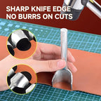 7Pcs Leather Craft Tools Precision Arc-Shaped Half Round Punch Set & Edge Cutters for Belt, Wallet, and Bag Making (Sizes from 10mm to 40mm)
