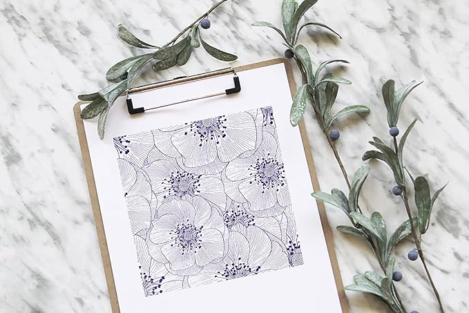 Flowers Background Clear Stamps for Card Making Scrapbooking Crafting DIY Decorations, Flowers Transparent Silicone Seal Stamps for Embossing Album Crafts