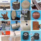 10 Pcs Carbide Burr Set 1/8" Shank Compatible with Dremel Milwaukee Bits Rotary Tools Attachment Kit Rasp Drill File Accessories Metal Wood Stone Steel Grinding Carving Cutting Polishing