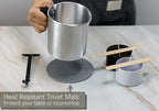 Aroparc Candle Making Pouring Pot, 1200ml / 40 oz Double Boiler Wax Melting Pot, 2lb Pouring Pitcher for Candle Making with Spoon, Wick Centering Device, Heat Resistant Mat